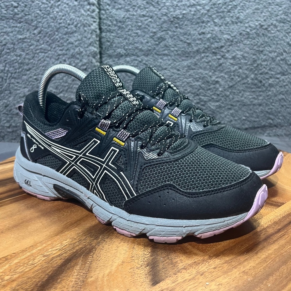 ASICS Gel Venture 8 Women's Black Pink Trail Running Rigid Shoes Size 8.5 - Picture 3 of 12